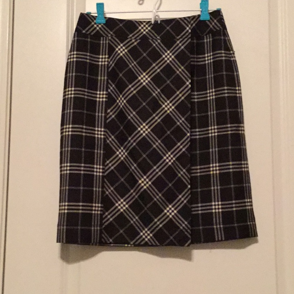 Plaid Brooks Brothers Wrap Skirt